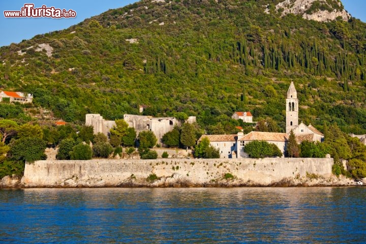 Immagine Lopud, Dalmazia: un monastero fortificato sull'Isola della Croazia, arcipelago delle Elafiti, nei pressi di Dubrovnik - © OPIS Zagreb / Shutterstock.com