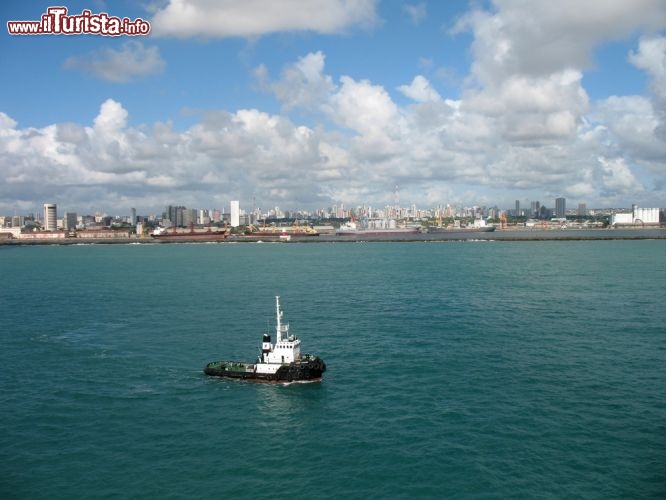 Immagine Il mare limpido della baia di Recife (Pernambuco) famosa tra le spiagge del Brasile di nord est - © Travel Bug / Shutterstock.com