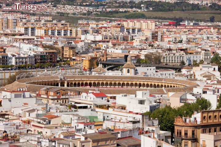 Immagine La Plaza de Toros di Siviglia, anche nota come La Maestranza, è la più antica piazza spagnola per le corride e vi si svolge ogni anno la Feria de Abril, un festival di corride tra i più famosi del mondo - © Artur Bogacki / Shutterstock.com