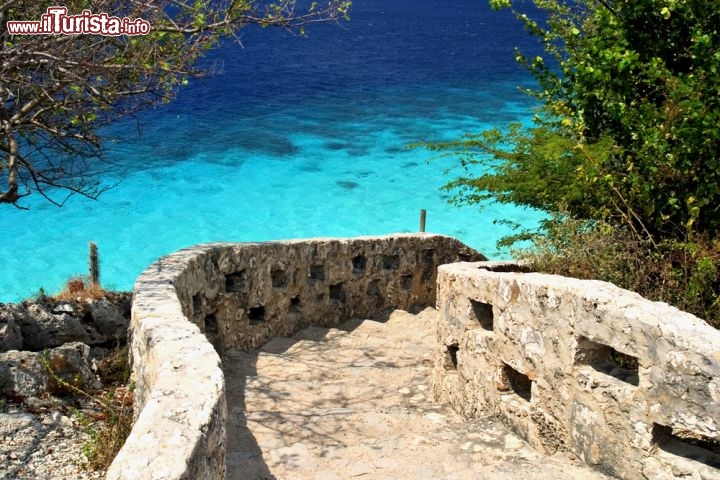 Immagine Scalinata d'accesso al mare a Bonaire, nelle Antille Olandesi - © Andrew Jalbert / Shutterstock.com