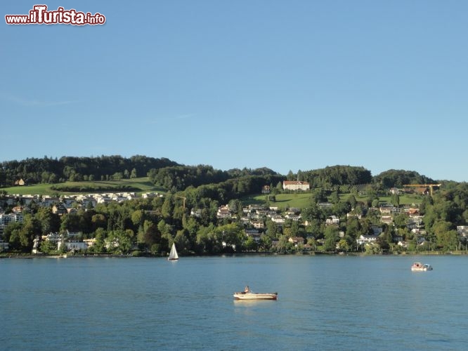 Immagine Scorcio dal battello, in navigazione sul Lago dei 4 cantoni, vicino a Lucerna