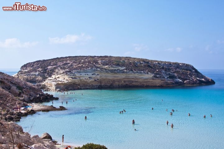 Immagine Spiaggia a Lampedusa: a detta di molti turisti si trova qui il mare piu limpido della Sicilia - © RZ Design / Shutterstock.com