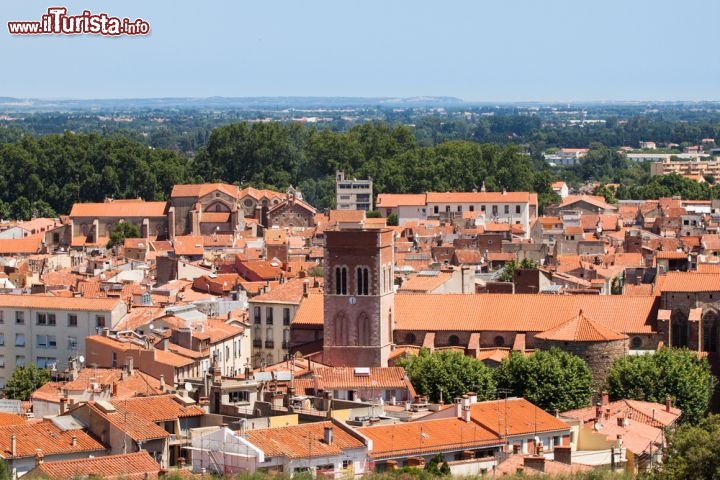Immagine Tetti centro storico di Perpignan in Francia: è la città di Perpignano è la più importante del Cosiddetto Rossiglione, ed è considerata, dopo Barcellona, come la più popolosa cittadina della Catalogna. Un tempo era la capitale del Regno di Majorca - © Roman Tsubin / Shutterstock.com