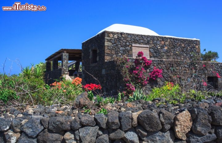 Immagine Un tipico dammuso, le particolari case di Pantelleria sono molto ricercate dai turisti che li affittano durante l'estate. La loro origine risale a circa mille anni fa, al tempo della dominazione araba. La loro struttura semplice all'esterno cela una complessità interna, che rende questi ambienti versatili per la realizzazione di una casa per vacanze,  fresca e confortevole - © bepsy / shutterstock.com