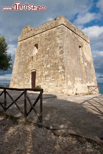 Immagine Torre Portogreco a Vieste, una delle torri create sulle coste del Gargano, in Puglia, a difesa delle incursioni dei sareceni e pirati dell'Adriatico - © Davide.D / Shutterstock.com