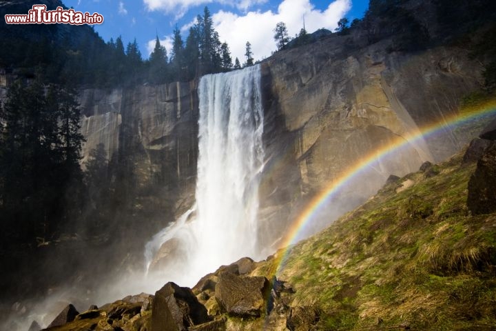 Immagine Vernal Fall, le spettacolari cascate del Parco Yosemite in California (USA)- © Birute Vijeikien / Shutterstock.com