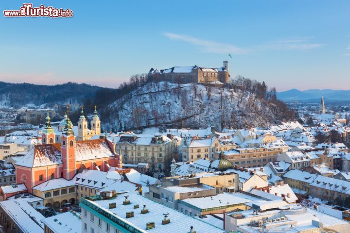 Vista Panoramica Del Centro Storico Di Lubiana Foto Ljubljana