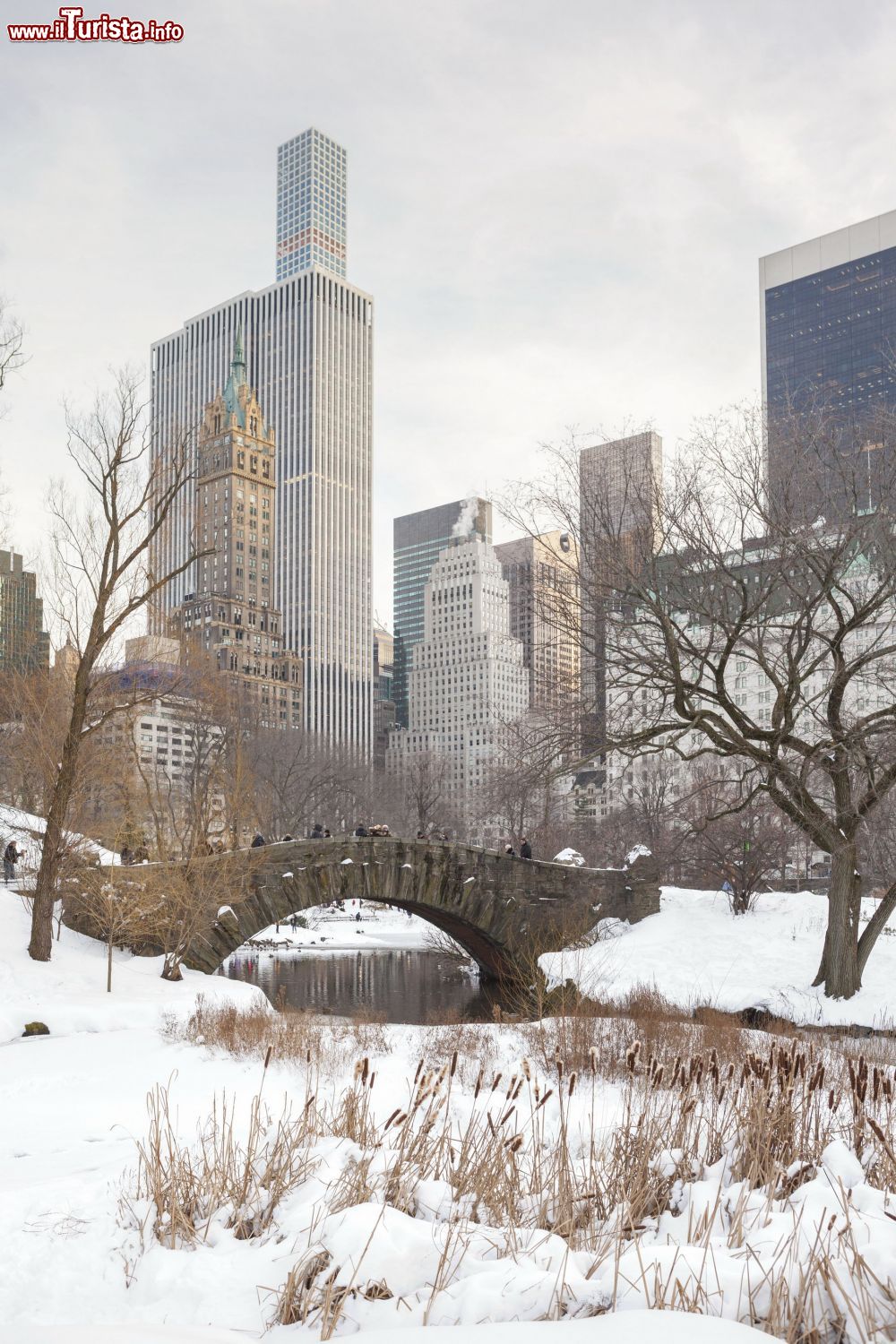 Immagine Central Park innevato, New York (USA). Siamo nella Uptown, al centro fra i due quartieri residenziali, l'Upper West Side e l'Upper East Side  - © Tagger YanceyIV NYC Company