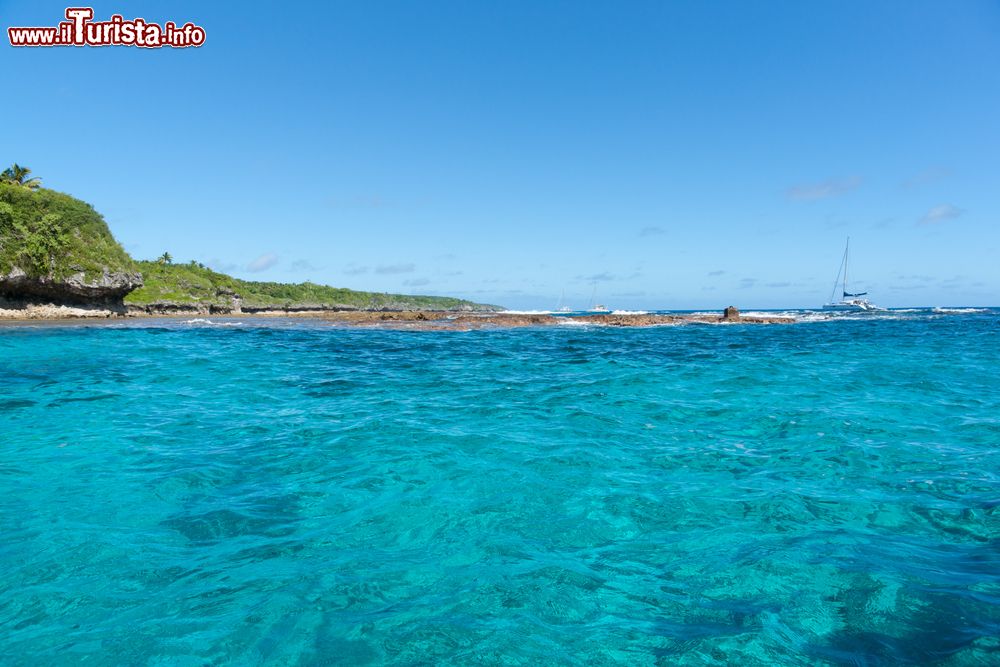 Immagine Acqua turchese vista dalla Sir Robert Wharf di Alofi, isola di Niue.