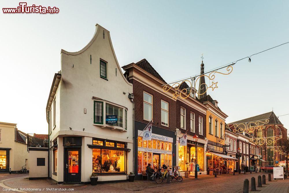 Immagine Addobbi e luminarie abbelliscono questa via dello shopping nel cuore di Doesburg, Olanda - © DutchScenery / Shutterstock.com