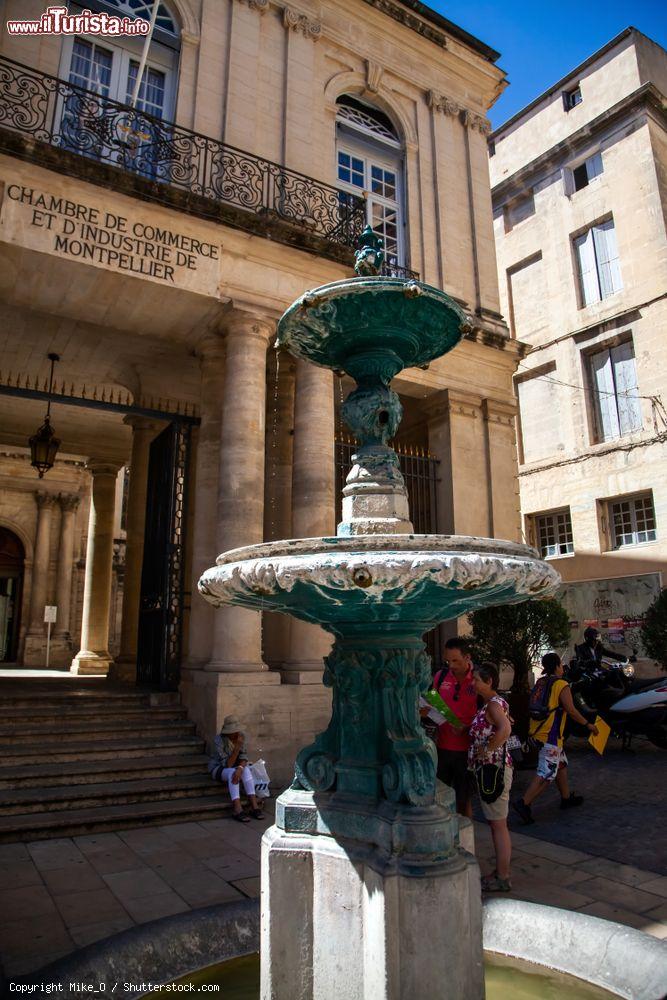 Immagine Antica fontana nei pressi della Camera di Commercio e dell'Industria di Montpellier, Francia - © Mike_O / Shutterstock.com