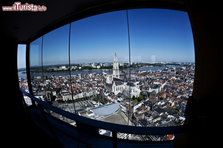 Immagine Il panorama sulla città, dove si può distinguere chiaramente il corso del fiume Schelda, inesaurbile fonte di ricchezza di Anversa - © Dave Van Laere - Antwerpen Toerisme & Congres