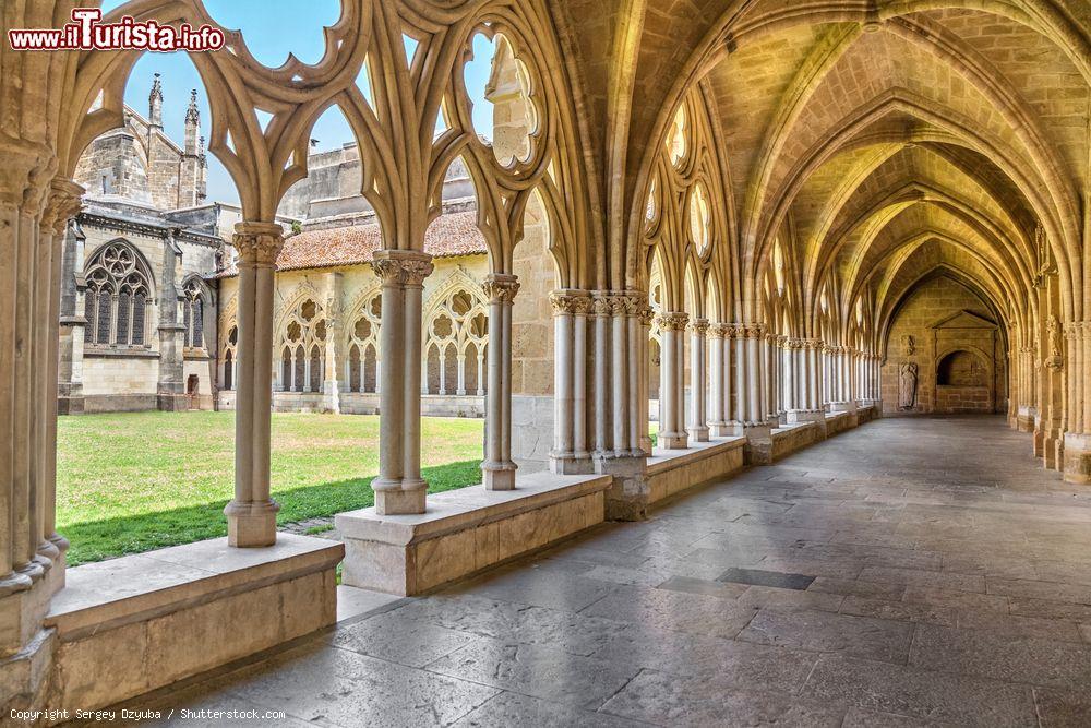 Immagine Arcate gotiche e pilastri nel chiostro di Santa Maria a Bayonne, Francia - © Sergey Dzyuba / Shutterstock.com