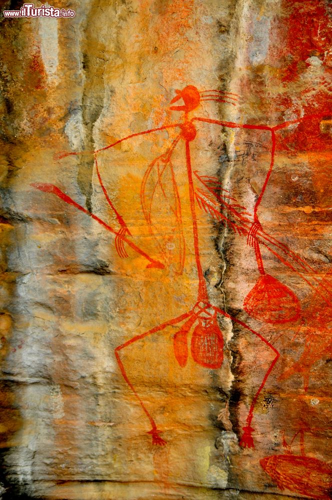 Immagine Arte aborigena su delle rocce della regione di Jubiru nel Kakadu National Park, in Australia