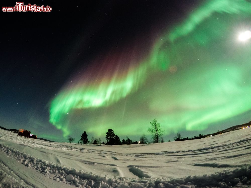 Immagine Aurora Boreale in Lapponia, nei dintorni di Rovaniemi in Finlandia.