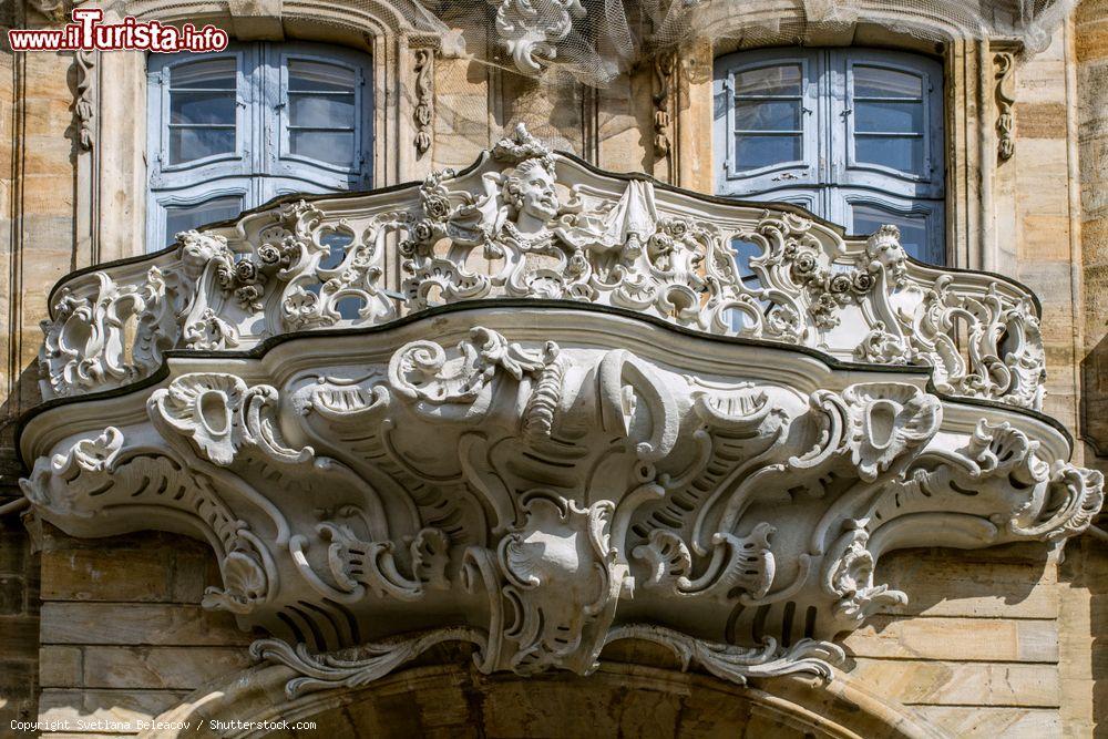 Immagine Balcone barocco di metà 18° secolo nel vecchio Municipio di Bamberga, Germania - © Svetlana Beleacov / Shutterstock.com