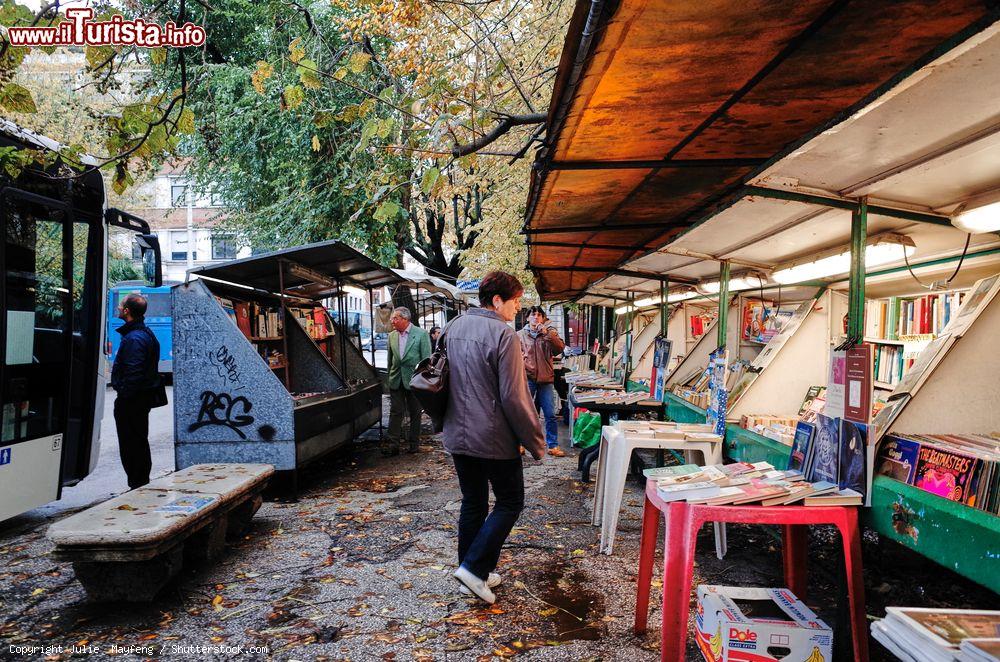 Immagine Bancarelle di libri lungo una strada di Ancona, Marche, in autunno - © Julie Mayfeng / Shutterstock.com