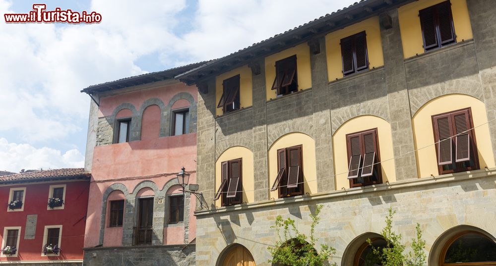 Immagine Barga, provincia di Lucca: edifici storici nel centro della cittadina toscana.