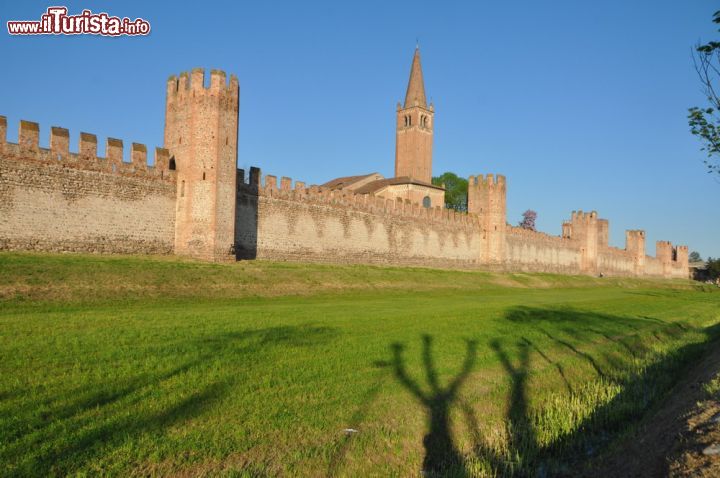 Immagine Borgo di Montagnana: le mura di sud-est e la chiesa di San Francesco