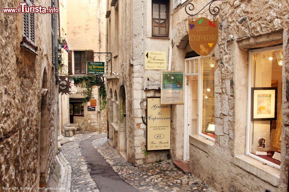 Immagine Botteghe e gallerie d'arte nel centro di Saint-Paul-de-Vence, Francia - © trotalo / Shutterstock.com