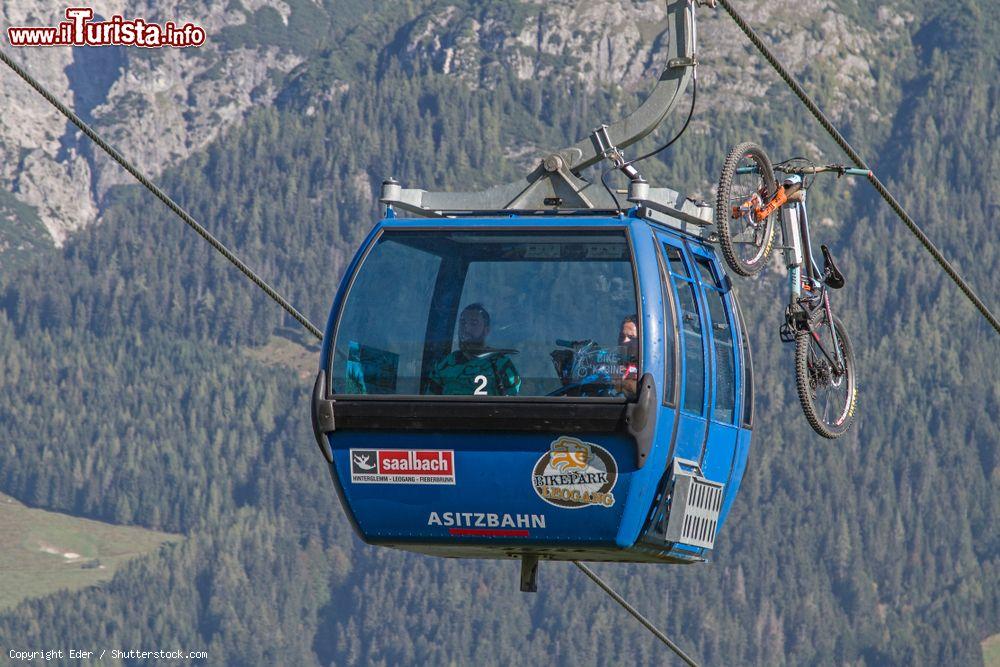 Immagine La cabinovia Asitz trasporta turisti, bikers e escursionisti sulla cima del monte Great Asitz (Austria) - © Eder / Shutterstock.com