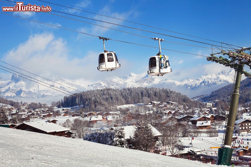 Immagine Cabinovie sulle piste da sci del comprensorio di Megève, Alta Savoia (Francia).