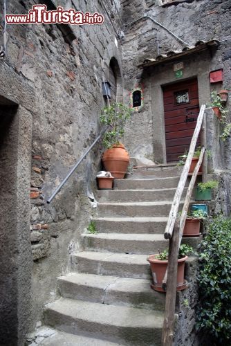 Immagine Particolare di una casa del centro di Bagnaia (Viterbo, Lazio).