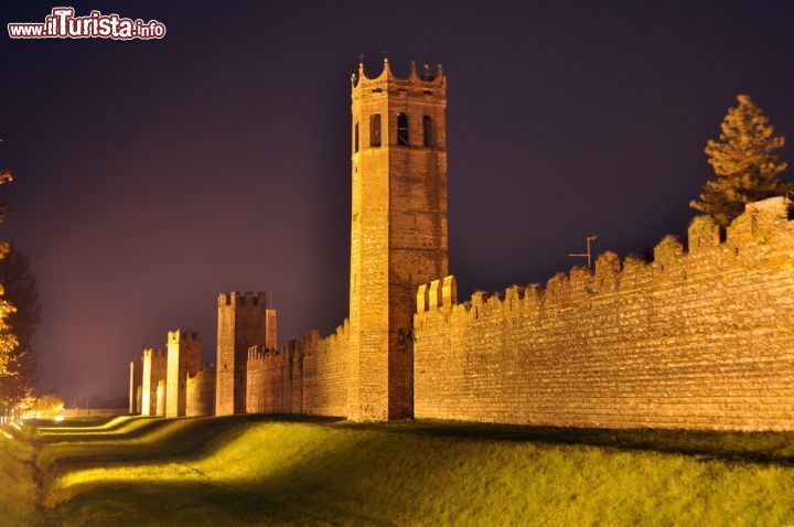 Immagine La città murata di Montagnana,  fotografata di notte
