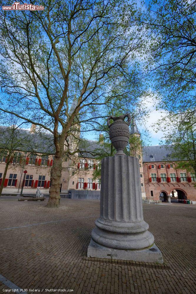 Immagine Colonna decorativa nel cortile dell'abbazia di Middelburg, Olanda - © PLOO Galary / Shutterstock.com