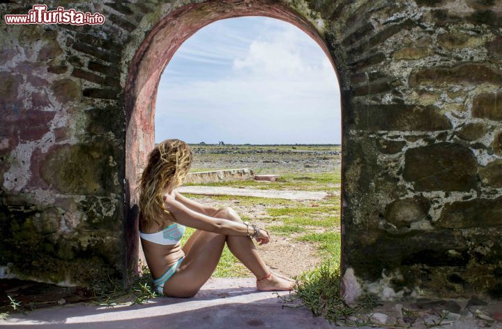 Immagine Contemplazione dal faro sull'isoletta di Klein Curacao, Antille olandesi.