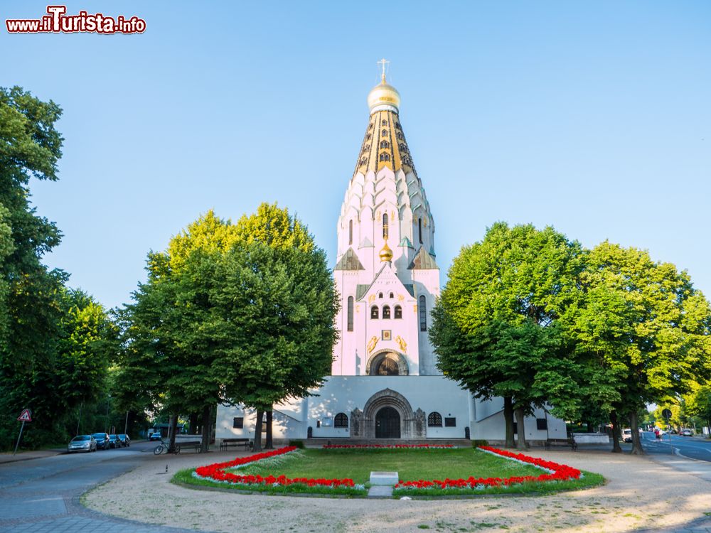 Immagine Dettagli architettonico di una chiesa ortodossa nella città di Lipsia, Germania.