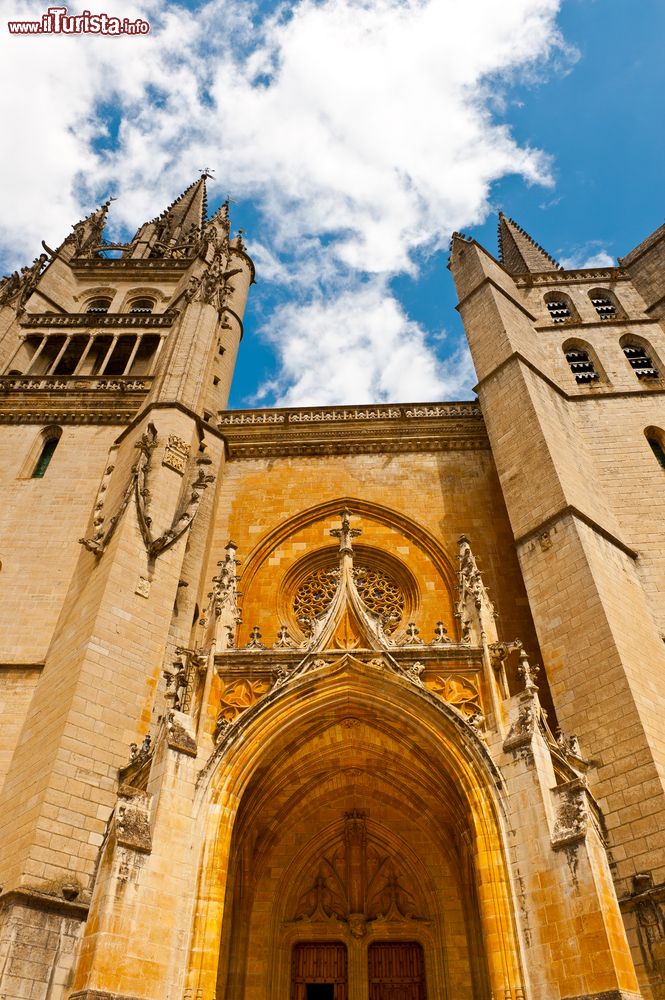Immagine Dettaglio della cattedrale di Mende, Francia. Al suo interno ospita capolavori come la Madonna Nera scolpita in legno d'ulivo portata dall'Oriente dai crociati nel 1219 e 8 arazzi situati sopra il coro con scene di vita della Vergine Maria.