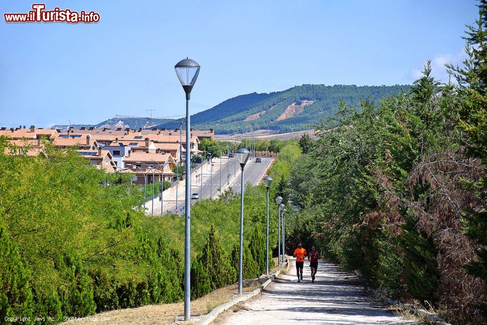 Immagine Due atleti corrono in un parco della città a Guadalajara, Spagna, in una giornata di sole - © Javi Az / Shutterstock.com
