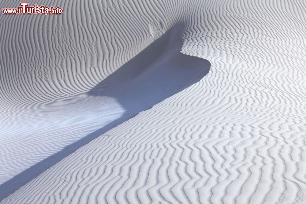 Immagine Dune di sabbia sull'isola di Socotra, Yemen. Alcune zone della costa meridionale dell'isola sono coperte da chilometri di dune di sabbia candida.