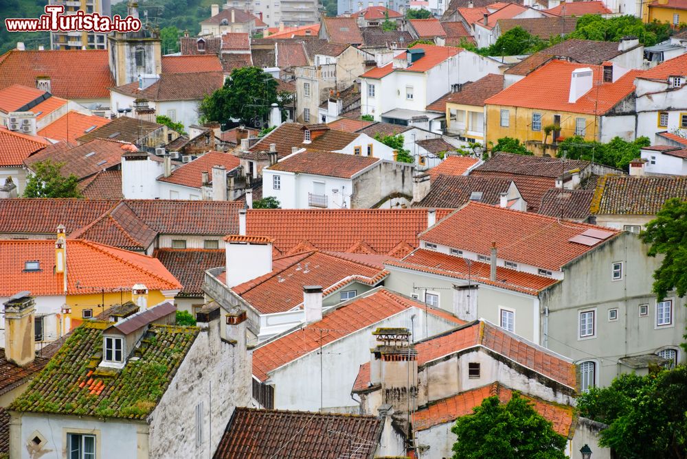 Immagine Edifici residenziali nel cuore di Abrantes, Portogallo. Questo centro agricolo e commerciale del Portogallo è costituito da aree moderne che si estendono attorno alla parte più antica del villaggio sovrastato dal castello rimaneggiato nel corso del XIX° secolo.