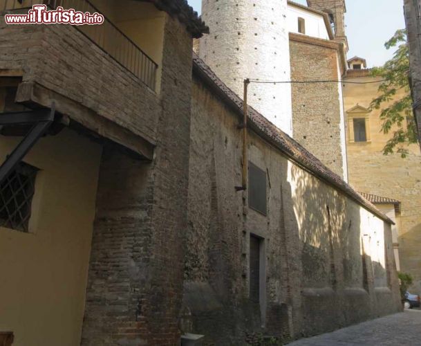 Immagine Edifici storici a Città di Castello, Umbria, Italia. Un particolare degli antichi palazzi signorili nel centro di Città di Castello, principale località dell'alta valle del Tevere.