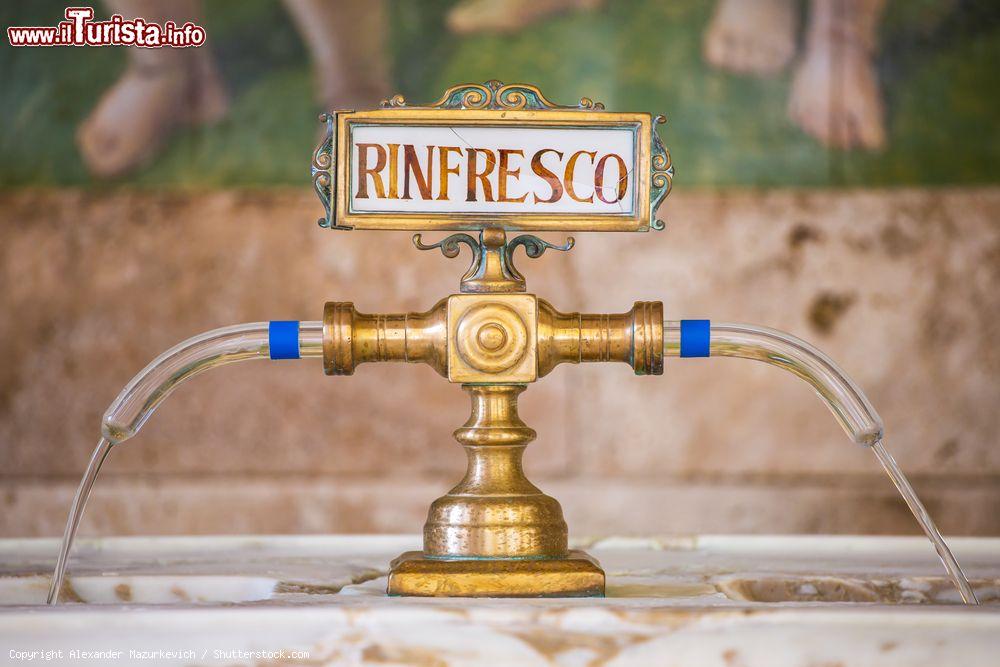 Immagine Particolare della fontana da cui sgorga l'acqua della sorgente Rinfresco alle terme Tettuccio di Montecatini, Pistoia, Italia - © Alexander Mazurkevich / Shutterstock.com