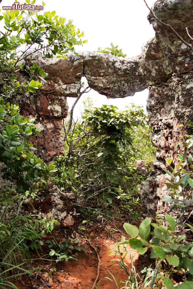 Immagine Formazioni rocciose a Chapada dos Guimaraes, Cuiaba, Brasile. Questo territorio del paese è visitato da appassionati di natura e fauna selvatica.