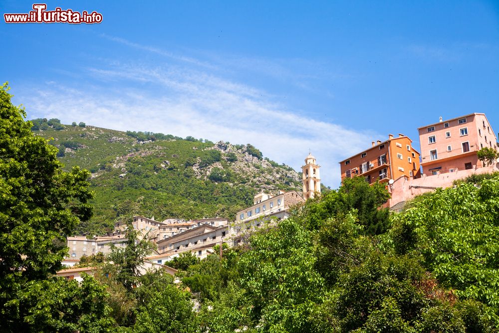 Immagine Fotografia panoramica del centro storico di Cervione in Corsica