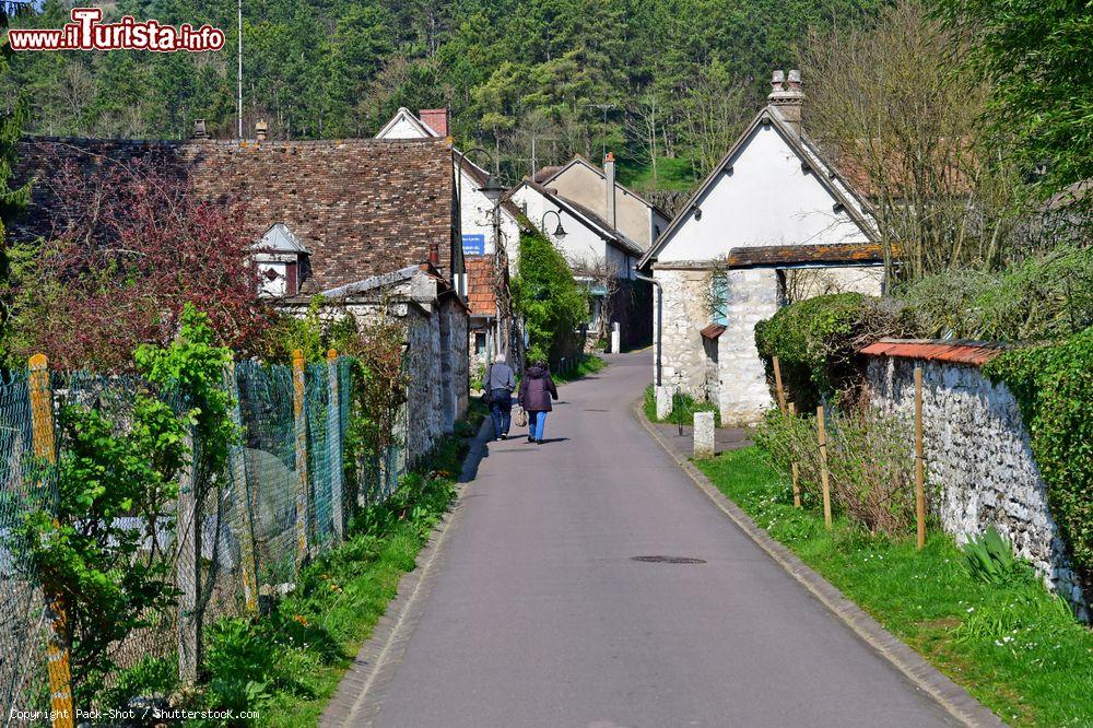 Immagine Gente a passeggio in una stradina di Giverny, il villaggio di Claude Monet (Francia) - © Pack-Shot / Shutterstock.com