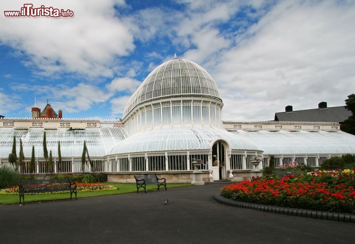 Immagine I giardini botanici di Belfast, Irlanda del Nord. Progettati da sir Charles Lanyon nel XX° secolo e costruiti in parte da Richard Turner di Dublino, i giardini botanici sono un tributo alla Belfast vittoriana. Ospitano un assortimento di piante e alberi fra cui gerani, fucsie, begonie e una quercia a foglie ovali piantata nel 1880: sono un'oasi naturale nel cuore della città - © stenic56 / Shutterstock.com