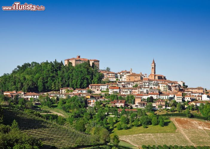 Immagine Panorama di Govone, in provincia di Cuneo e il suo Castello Reale Patrimonio UNESCO - © Daniela Pelazza  / Shutterstock.com