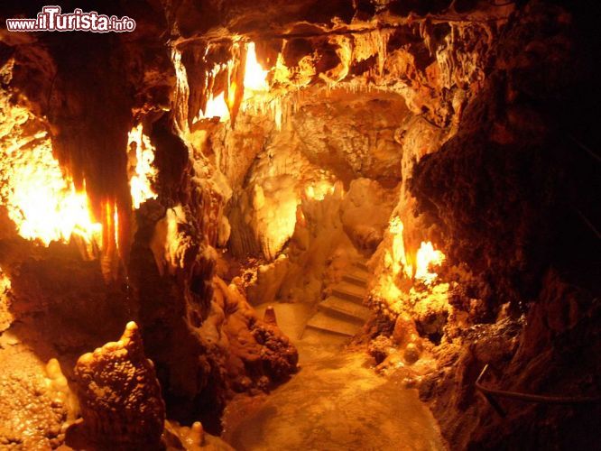 Immagine Le grotte di Saint-Cezaire-sur-Siagne sono l'attrazione turistica più visitata del villaggio: furono scoperte per caso nel 1890 da un agricoltore della zona  e aperte al pubblico agli inizi del XX° secolo. Ad una profondità di 40 metri nel sottosuolo, questo sito naturale ospita stalattiti, stalagmiti e concrezioni calcaree dai colori e dalle forme più bizzarre. A rendere famose le grotte fu anche un film ambientato proprio qui nel 1920 con protagonista l'attore francese Charles-Marie Vanel - ©   SAM 2858 - GFDL - Wikimedia Commons.