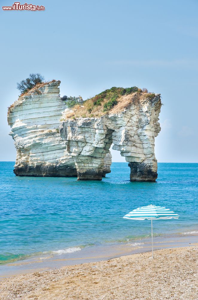 Immagine I Faraglioni di Puglia ripresi dalla spiaggia di Baia delle Zagare sul Gargano