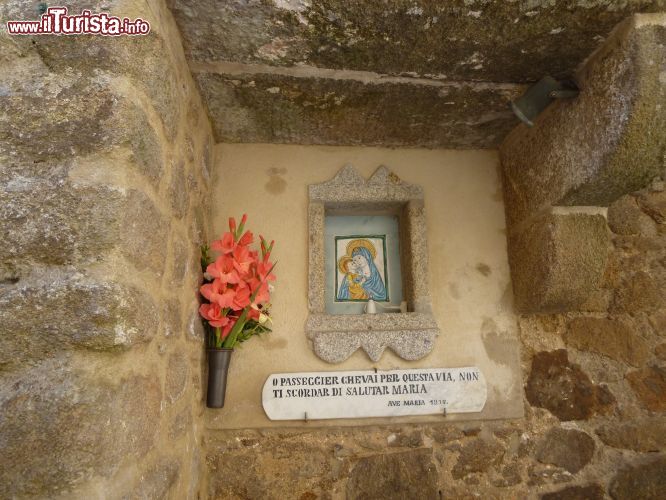 Immagine Un'icona mariana con invito alla preghiera tra lei vicoli di GIglio Castello