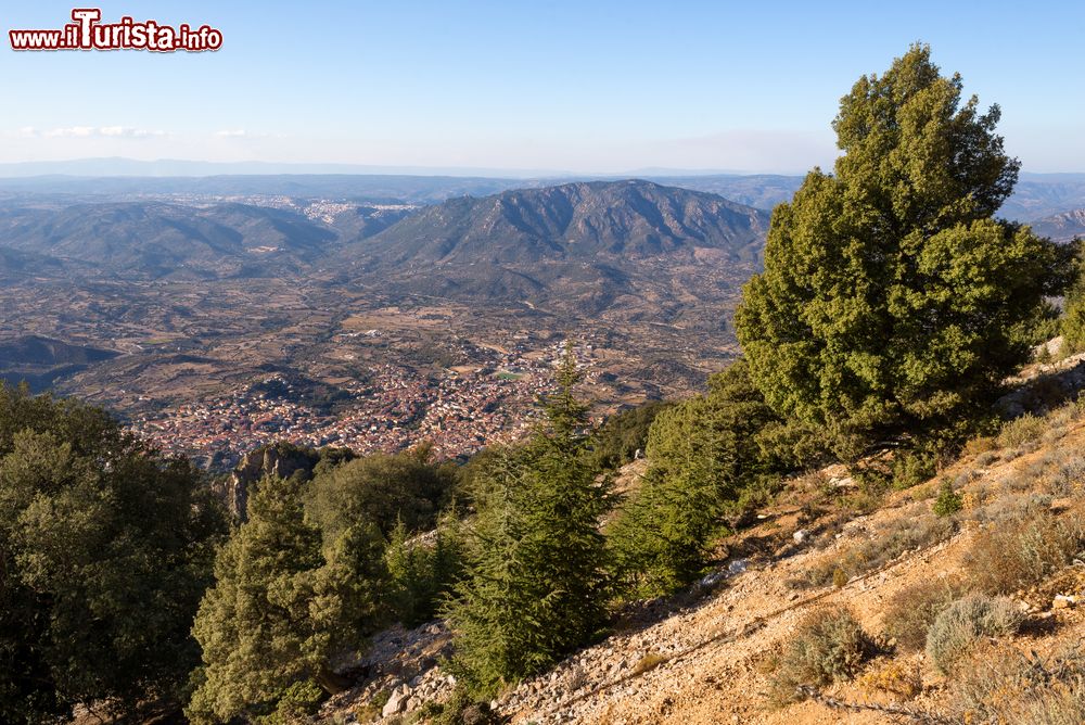 Immagine Il borgo di Oliena fotografato dal Monte Corrasi, Sardegna.
