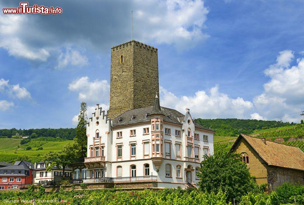 Immagine Il castello Boosenburg a Rudesheim am Rhein, Germania. Situato nella valle del Reno e risalente al XII° secolo, è una residenza in stile neo gotico  - © Pecold / Shutterstock.com