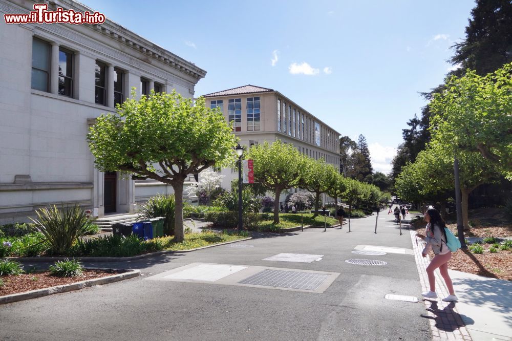 Immagine Il centro di Berkeley in California, Stati Uniti d'America. Situata a 16 km da San Francisco, questa cittadina è sede di una delle più importanti università del paese. Venne fondata nel 1868 e prese il noem dal filosofo e teologo irlandese George Berkeley.