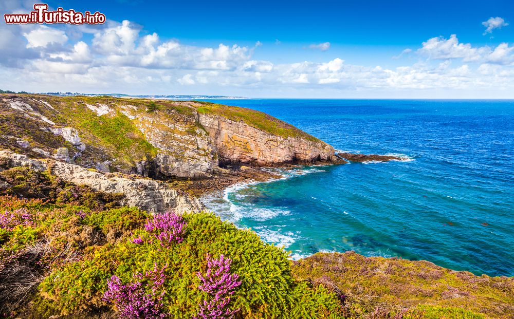 Immagine Il mare della Cote d'Emeraude nei pressi di Plevenon in Bretagna sulla penisola di Cap Frehel in Bretagna