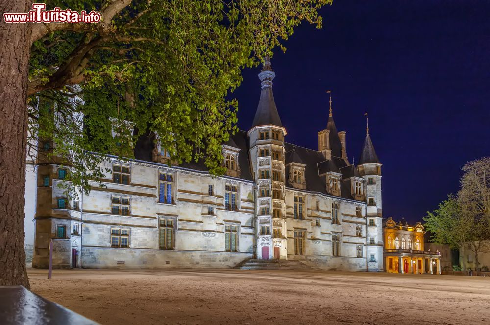 Immagine Il Palazzo Ducale di Nevers by night, Francia: venne costruito alla fine del XV° secolo su richiesta del conte Jean de Clamecy. Rappresenta un importante esempio di architettura civile di inizio Rinascimento.